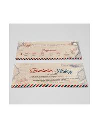 Pochette grand voyageur  mariage . Faire Part Mariage Voyage Vintage Collection Vintage