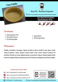 Brice Rc Pate Sablee Au Companion Recette Compagnion Recette Recette Companion