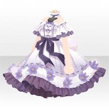 上半身 インナー ラビパリティアードスリーブワンピパープル アニメの服装 コスチュームデザイン