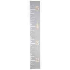 Large Gray Yellow Ruler Growth Chart Home Sweet Home