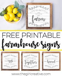 Farmhouse Printables For Your Home The Girl Creative Diy Farmhouse Decor Farmhouse Printables Farmhouse Signs