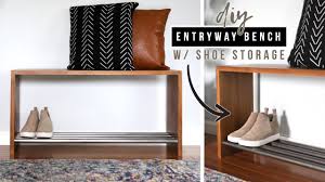 From coat trees to a shoe storage bench…an organized, welcoming entryway starts here open the door to a neat and inviting foyer, with a stylish shoe storage bench and entryway organizers! Diy Storage Bench With Shoe Rack Youtube