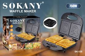 SOKANY SK-128 Sandwichera compacta antiadherente | Potencia de 750W