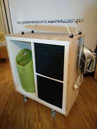 My Costumized Iron Station 1 Ikea Kallax 2x2 White 4 Wooden Boards Cutted By Diy Hardware Store Variera Iron Holder 2x Kal Kallax Ikea Ikea Shelf Holders