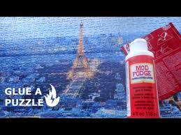 If you're one of those who loves to do puzzles and wants to keep them to mod podge stiffy: Glue A Puzzle Youtube