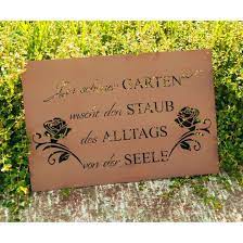 _ jetzt werde ich 30 jahre alt und die feier ist schon bald. Ein Schoner Garten Wischt Den Staub Des Alltags Von Der Seele Spruch Garten Blechschild 60 Cm Breit