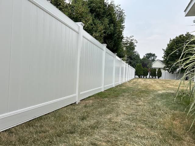 Vinyl fence installation