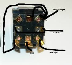 Wiring diagram showing internal lamp connections. Carling Rocker Switches