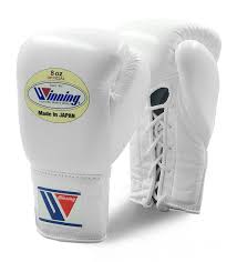 We pride ourselves on having the largest collection of gloves, head gear, groin protectors and other accessories immediately available in stock. Winning Ms Pro Fight Boxing Gloves White Sugar Rays