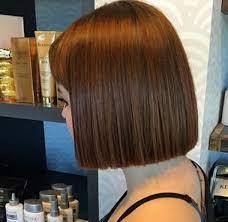 Blunt Chin Length Bob Haircut Pricheski Pricheska Bob Strizhka