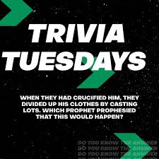 It's like the trivia that plays before the movie starts at the theater, but waaaaaaay longer. Place For Life On Twitter Trivia Tuesday Holy Week Edition 3 Questions Do You Know The Answers Stay Tuned When We Reveal The Answers Later Today Iamp4l Triviatuesdays Https T Co L9xybyvnew