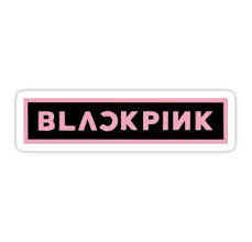 Blackpink Logo Sticker Kartu Kertas Teks Lucu Desain Stiker