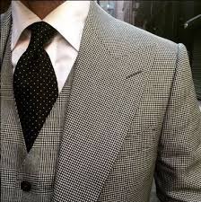 Black And White Houndstooth Suit Houndstooth Luxury Cloth Mixed With A Prince Of Wales Plaid Pattern Fabric In Black White Well Dressed Men Suit And Tie Bespoke Suit