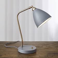 In stock at store today. Mid Century Modern Desk Lamp Brass And Grey Chelsea By Adesso Home Lighting 3463 03 Destination Lighting