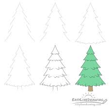 Please don't forget to subscribe to my channel for support. How To Draw A Pine Tree Step By Step Easylinedrawing
