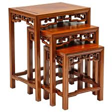 Set Of Asian Modern Teak Nesting Tables Nesting Tables Table Modern Classic Furniture