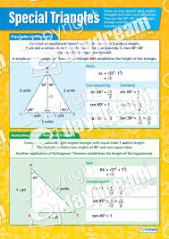 Special Triangles Maths Numeracy Educational School Posters In 2020 Triangle Math School Posters Math