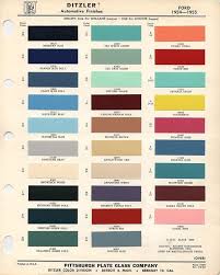 1954 And 1955 Ford Colors Paint Color Codes Car Paint