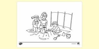 Print this awesome easy beach coloring pages beach scenes activities free printable. Free Printable Beach Scene Colouring Page Twinkl