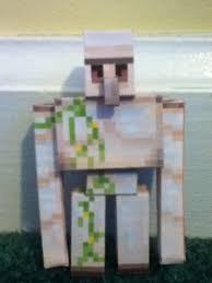 Jinx minecraft dungeons happy explorer diamond key golem peluche de peluche, azul, 7 pulgadas de alto : Minecraft Papercraft Iron Golem By Imabanana3001 On Deviantart