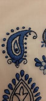 PDF Indigo Blue Embroidery Kit, Digital Paisley Design Kits Adults Easy PDF  DIY Kit With Video Tutorial to Learn Embroidery Delft Embroidery