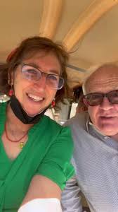 Golf carting around the studio with fellow indoor cat @Leslie Jordan