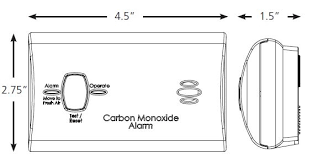 The alarm features a piezoelectric horn that is rated at 85 db at 10 ft. Kidde Kn Cob B Lpm Battery Operated Carbon Monoxide Alarm