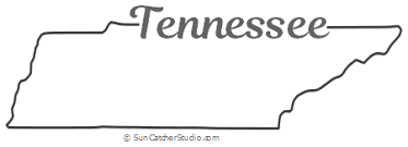 Tennessee Map Outline Printable State Shape Stencil Pattern Tennessee Map Tennessee State Map Tennessee Outline