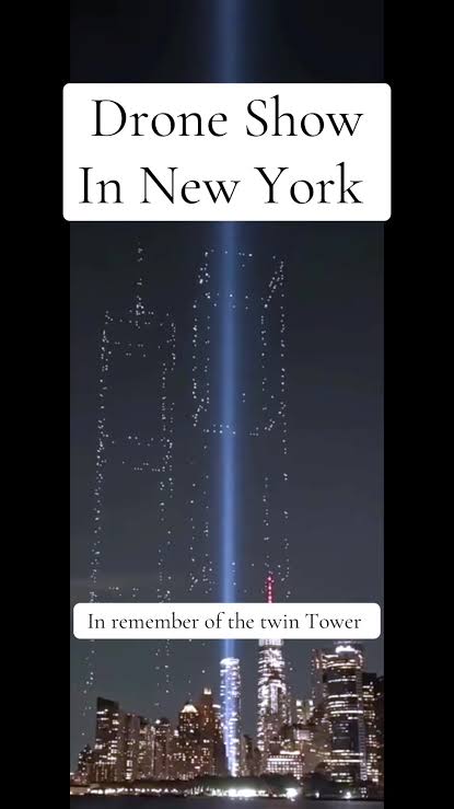 Drone Show in New York #fyp #911 #worldtradecenter #viral | TikTok