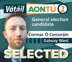 ✓ SELECTED: Cormac Ó Corcoráin 📍GALWAY WEST ✨We are delighted to announce  that Cormac will stand for Aontú in the upcoming General Election. ⁉️ Why  vote Cormac? Cormac volunteered with multiple local