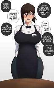 Rule 34 - 1futa Absurdres Apron Asian Asian Futanari Beauty Mark Big Breasts  Blush Breasts Brown Hair Busty Chainsaw Man Clothed Clothing Curves Curvy  Curvy Body Curvy Figure Customer Service Dialogue English