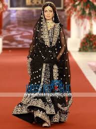 Black Bridal Lehanga By Pakistani Designers Ayesha Varsey 2013 2014 Pakistani Bridal Couture Bridal Couture Pakistani Bridal Dresses