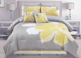 Chevron is one of the most popular bedding designs and now you can have it in the hottest colors. 12 Piece Yellow Grey White Floral Bed In A Bag Queen Size Bedding Sheets Accent Pillows Comforter Set Buy Online In China At China Desertcart Com Productid 47732811