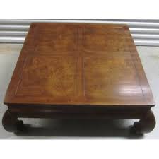 Coffee table ming feet asian henredon goat skin solid wood burl hollywood regency cocktail palm beach square brown oriental vintagebemine. Henredon Coffee Table Aptdeco