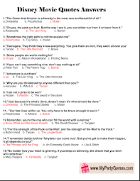 Find out with this amazing disney trivia quiz! Free Printable Disney Movie Quotes Quiz