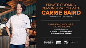 She has a functional integrated approach to her patients treatment, is corealign trained and certified in dry needling. Private Cooking Demonstration With Season 15 Top Chef Carrie Baird