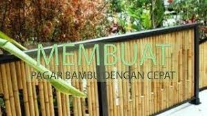 Contoh pagar bambu keren : Cara Membuat Pagar Bambu Dengan Cepat Part1 Youtube
