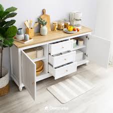 Solid nyatoh rm 160/ftb run. Dekoruma Kanou Lemari Kabinet Dapur Bawah Kitchen Buffet Cabinet 2 Pintu 3 Laci Susun Shopee Indonesia