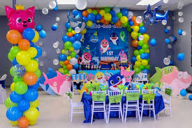 2nd Birthday Birthday Theme Ideas For Baby Boy Baby Shark Birthday Party Ideas Photo 3 Of 15 Baby Boy 1st Birthday Party Shark Theme Birthday Shark Themed Birthday Party