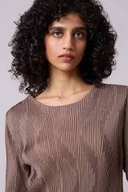 Buy Brown Polyester Round Neck Lina Textured Pleated Top And Pant Set For  Women by Scarlet Sage Online at Aza Fashions in AU