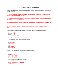 9) what is the shape of the s orbital? Quantum Numbers Worksheet Fill Online Printable Fillable Blank Pdffiller