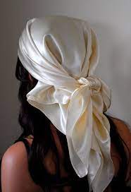Silk Charmeuse Scarf Sleep Or Bandana Scarf Sizes Ivory Mulberry Silk Hair Wrap Scarves For Hair Care And Fashion Hair Wrap Scarf Scarf Hairstyles Hair Scarf Styles