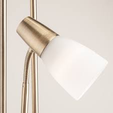 Cream rustic tall square floor lamp with dimmable led lights. Mother And Child Floor Lamp Antique Brass Complete With Led Bulbs