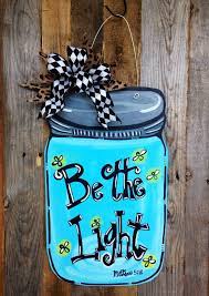 Fall Sale Be The Light Southern Mason Jar Firefly Door Hanger Decoration Leopard Zebra Giraffe Mason Jar Door Hanger Door Hangers Mason Jar Crafts Color can change a some do to blending in some areas. door hangers mason jar crafts