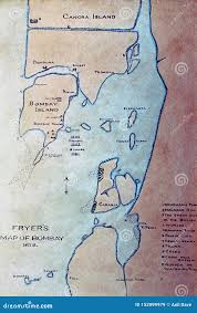 Vintage 1672`s Map of Old Mumbai BOMBAY ...