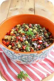 Salade De Lentilles Vertes Aux Petits Legumes Salade De Lentilles Recettes De Cuisine Cuisine