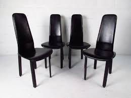 Modern (20) nichols and stone (29) stickley fine leather. Set Of Italian Leather High Back Dining Chairs By Cidue For Sale At 1stdibs