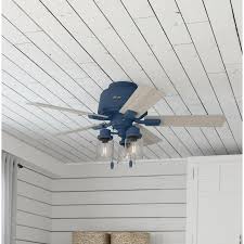 Give you ceiling fan a classy upgrade with one of our crystal ceiling fan light kits. Hunter Fan 44 Hartland 5 Blade Standard Ceiling Fan With Pull Chain And Light Kit Included Reviews Wayfair