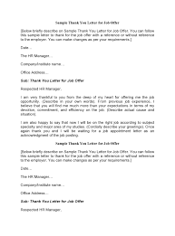 What to put in a cover letter. 30 Professional Thank You Letters For Job Offer Free