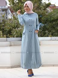 Dugme Detayli Pamuklu Mevsimlik Pardesu Acik Mavi Iz Otantik Gomlek Elbise The Dress Mavi